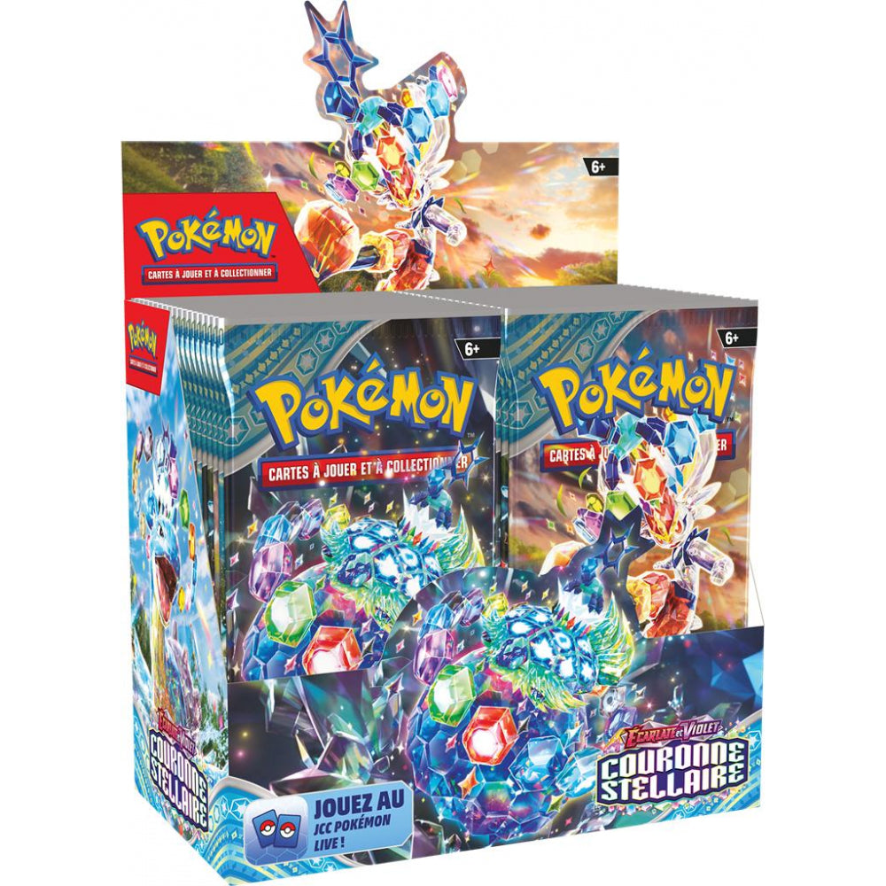 Display 36 boosters Pokémon Écarlate et Violet – Couronne Stellaire (FR)