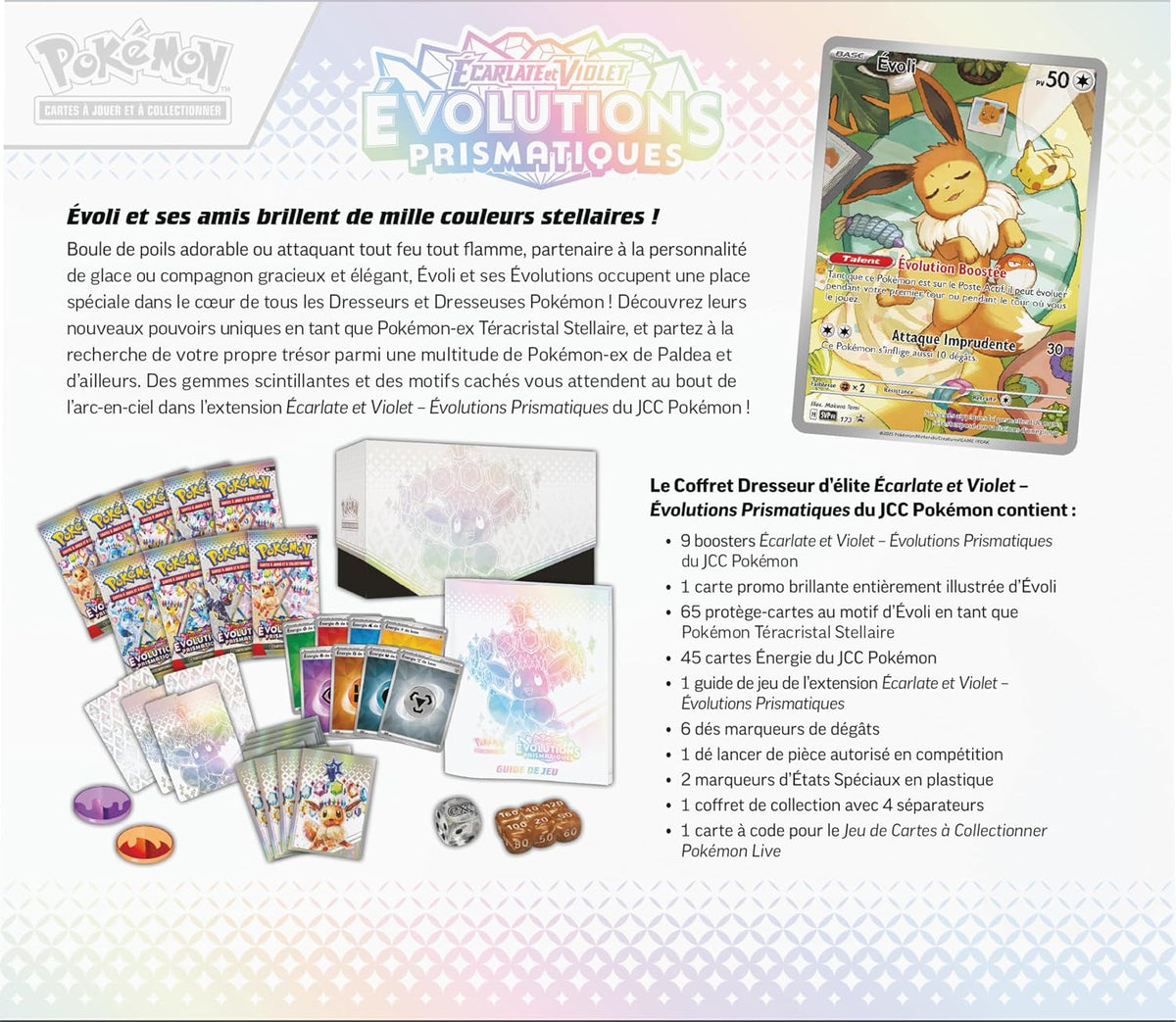 Coffret Dresseur d'Élite (ETB) Pokémon – Évolutions Prismatiques (FR)
