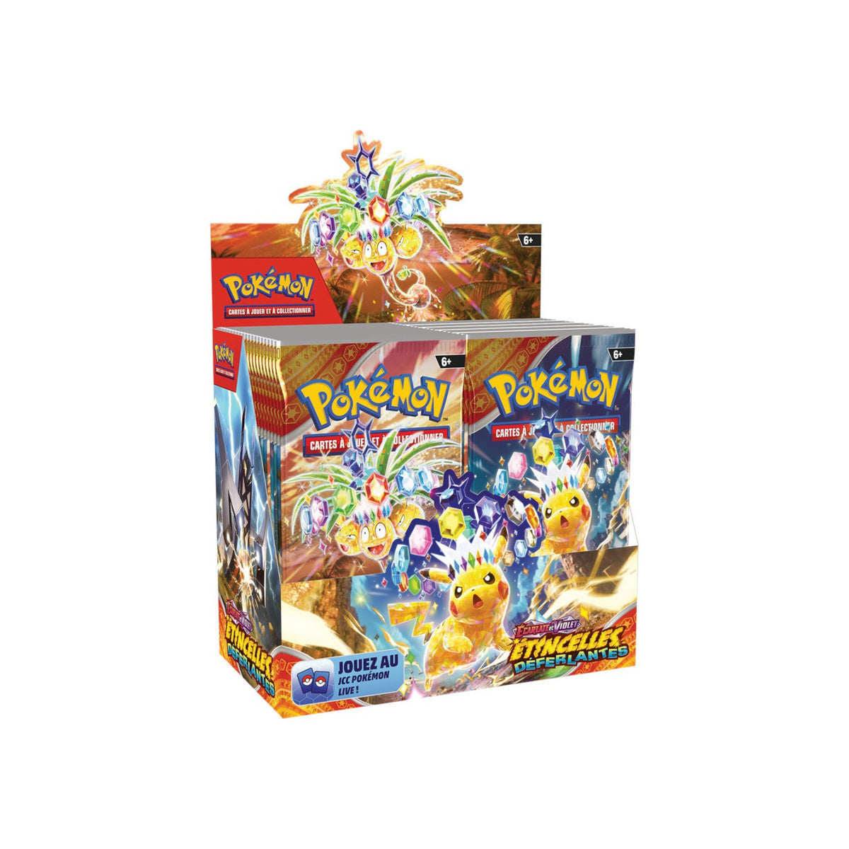 Display 36 boosters Pokémon Écarlate et Violet – Étincelles Déferlantes (FR)